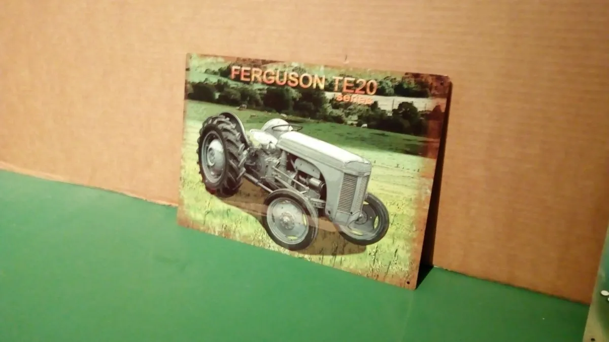 Ferguson TE 20 tin sign Grey Fergie metal sign - Image 1
