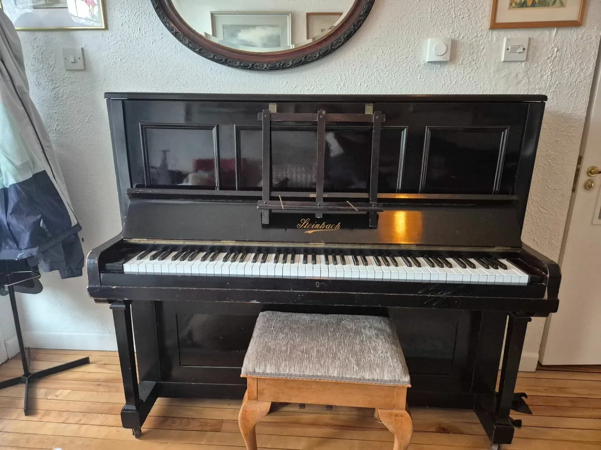 Steinbach Upright Piano with piano stool - Image 4