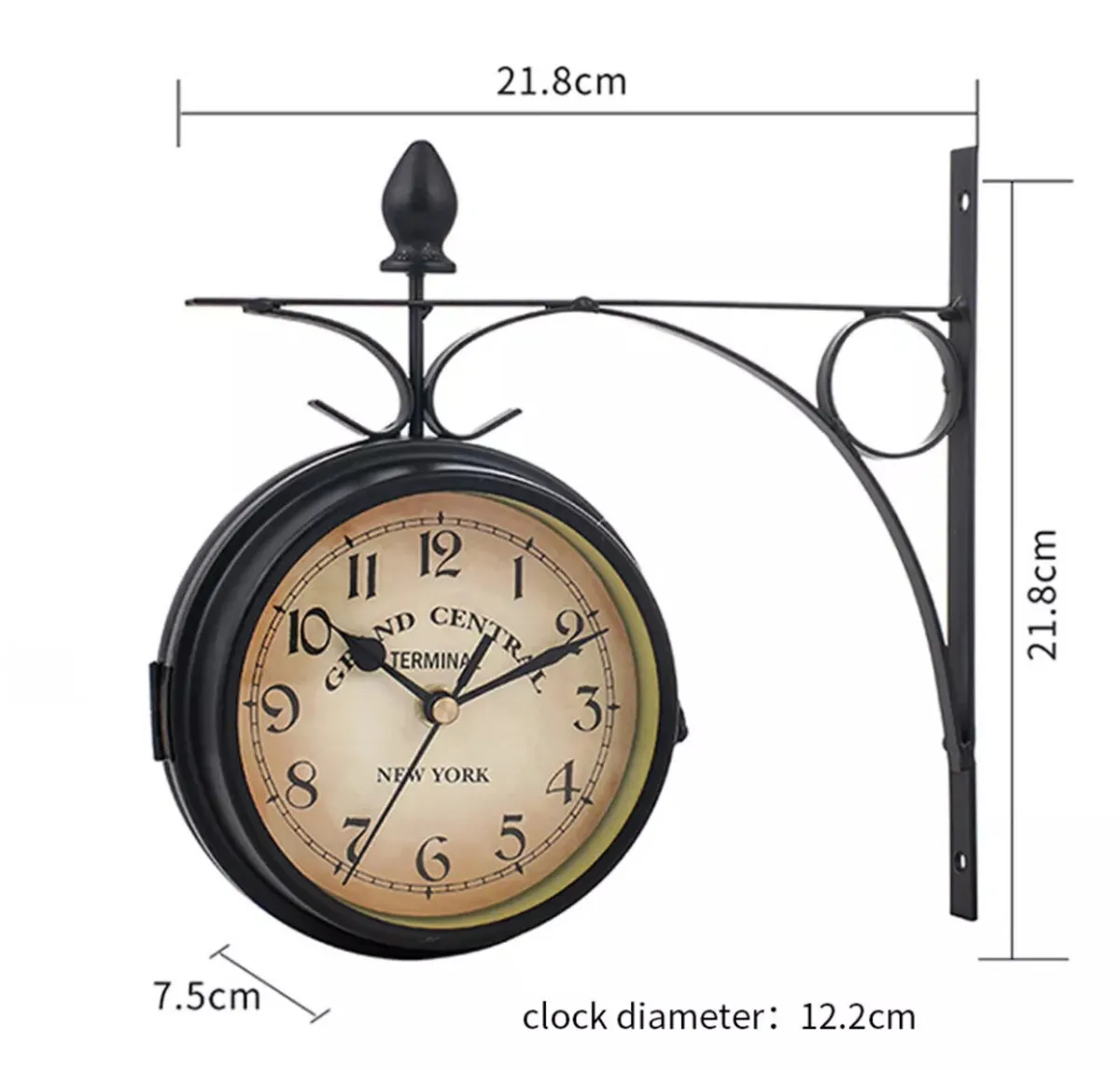 Double Sided Outdoor Garden Station Clock - Image 2