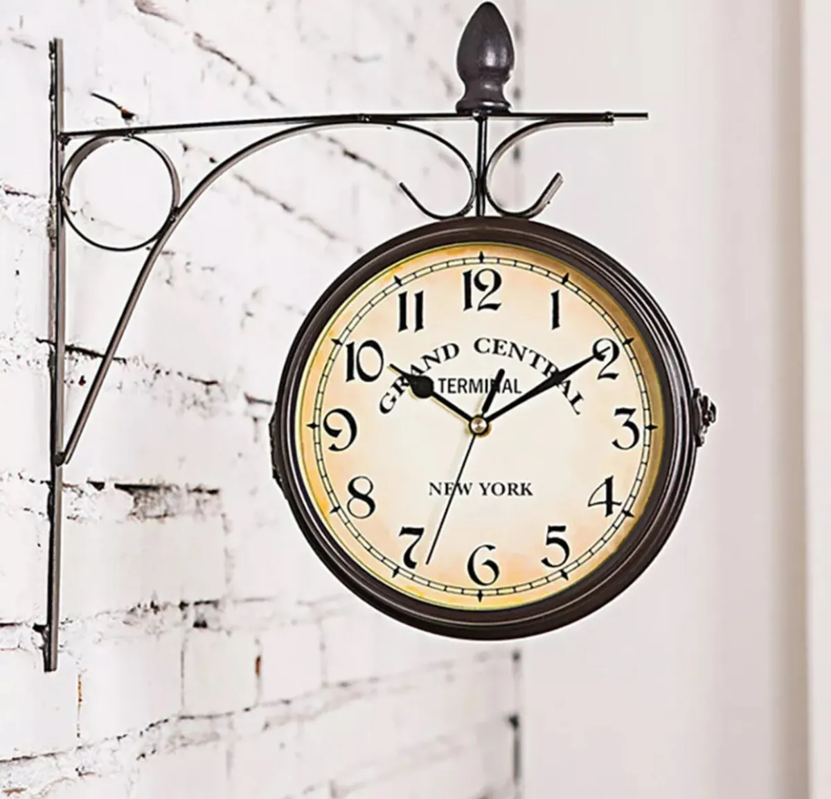 Double Sided Outdoor Garden Station Clock - Image 3
