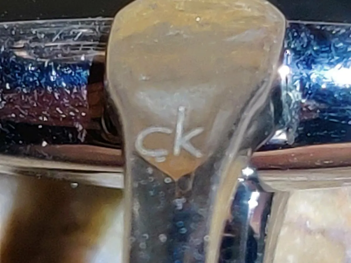CALVIN KLEIN, REAL DESIGNER, Black Onyx Ring ! - Image 3
