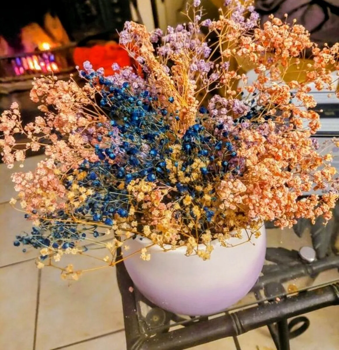 Pottery Flower Pot - Dried Flowers included. - Image 2