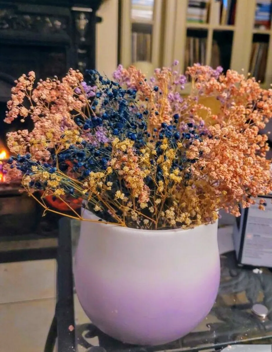 Pottery Flower Pot - Dried Flowers included. - Image 3