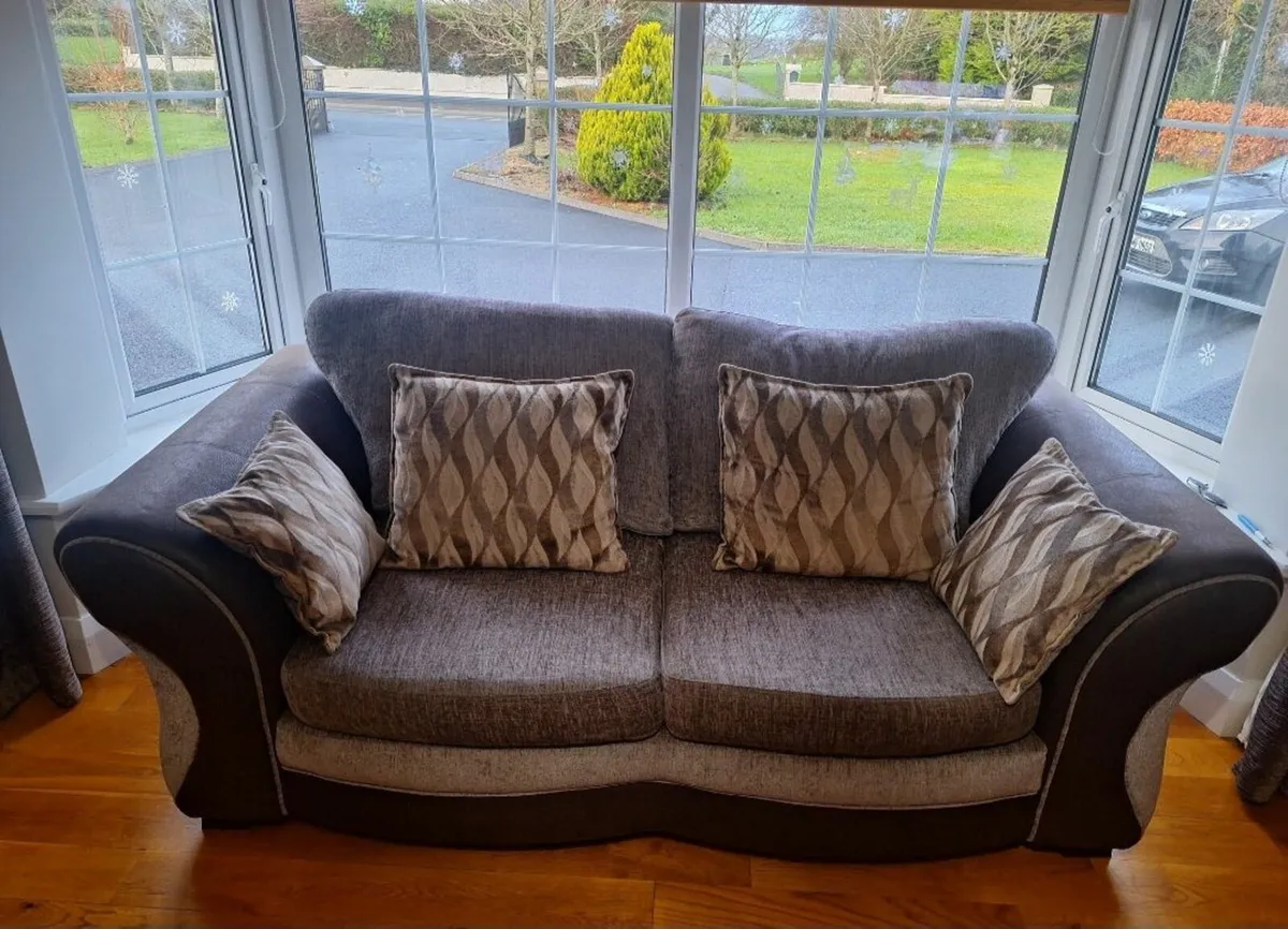 3 seater, 2 seater, swivel chair & footstool - Image 4