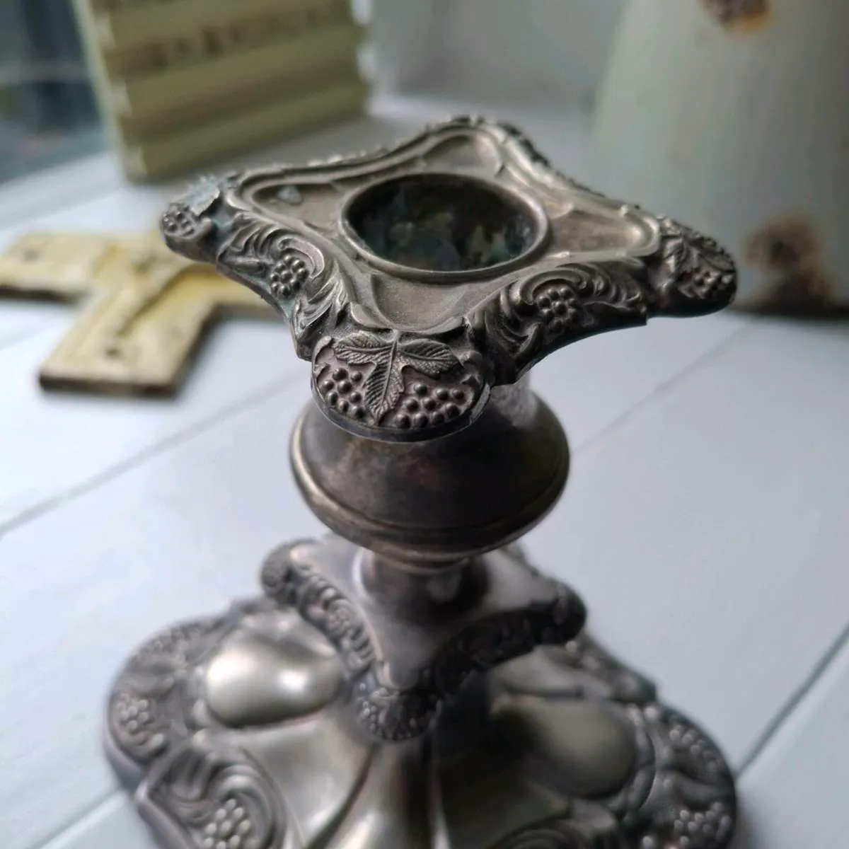 Pair of Silverplate Candlestick Holders - Image 3