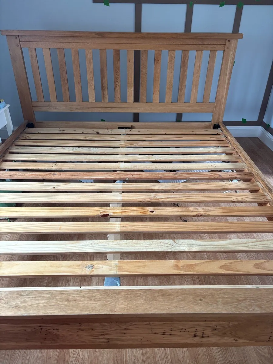 Solid oak bed frame - Image 2