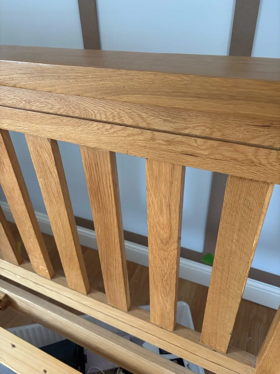 Solid oak bed frame - Image 3