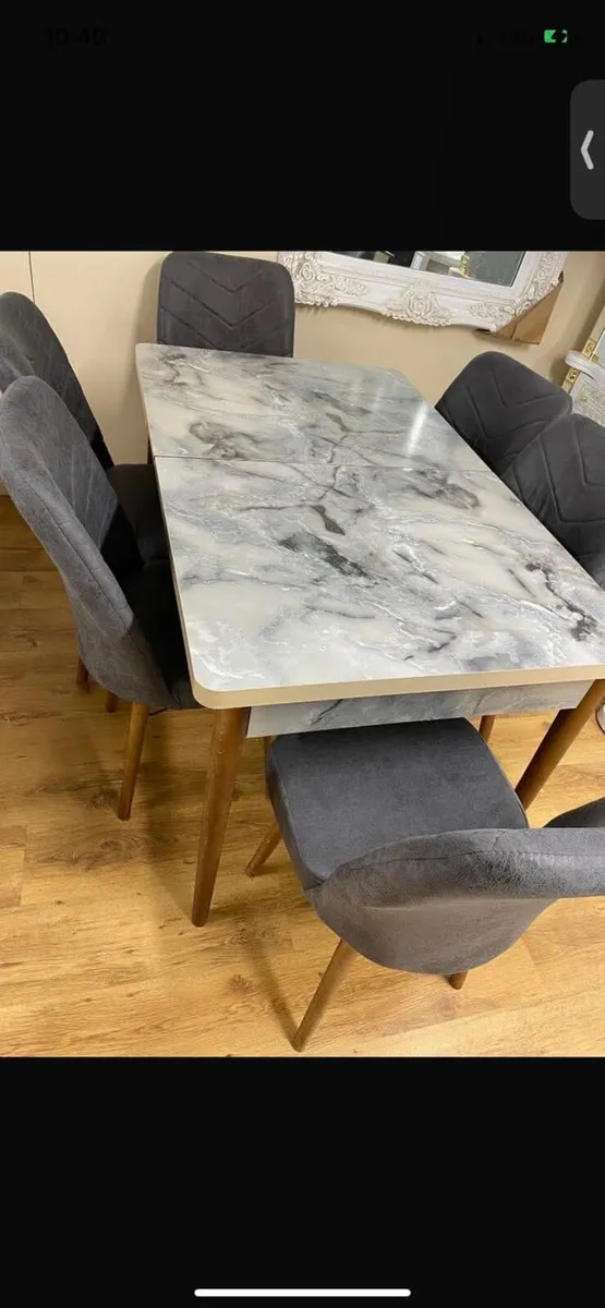 Extendable Kitchen Dining Tables With 6 Chairs - Image 3