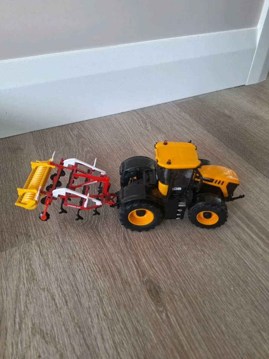 JCB fastrac 8330 Britains & cultuvator - Image 1