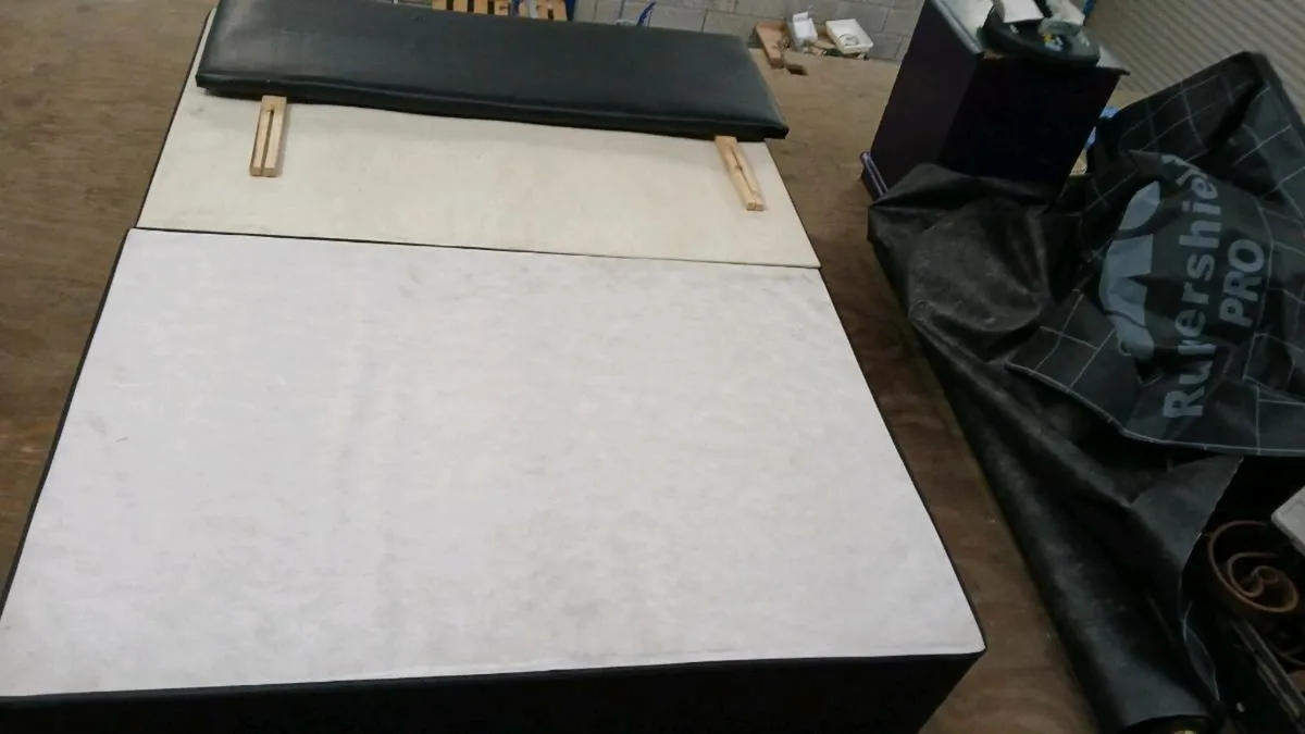 Bed base and headboard