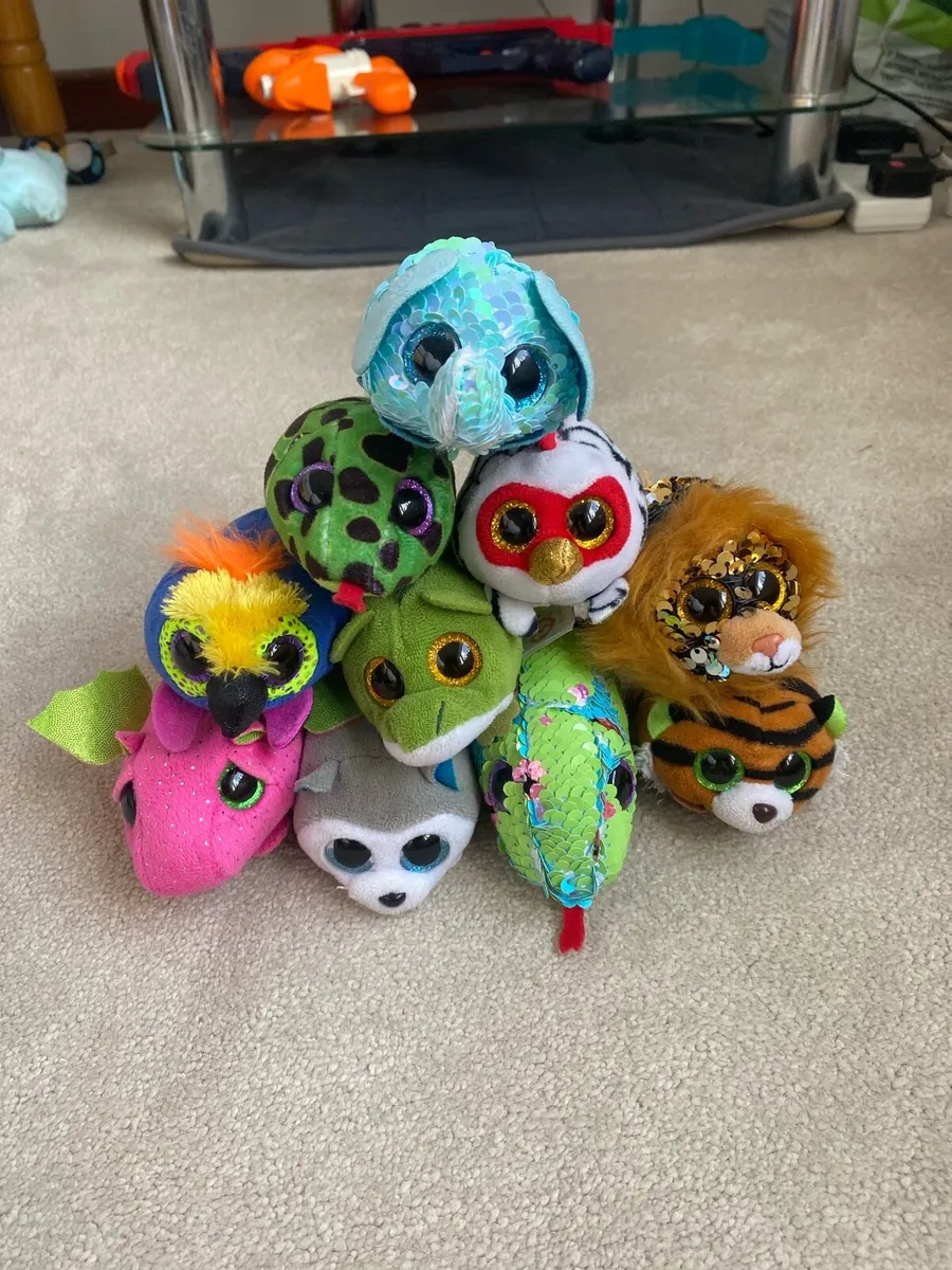 10 Small beanie baby teddys - Image 1