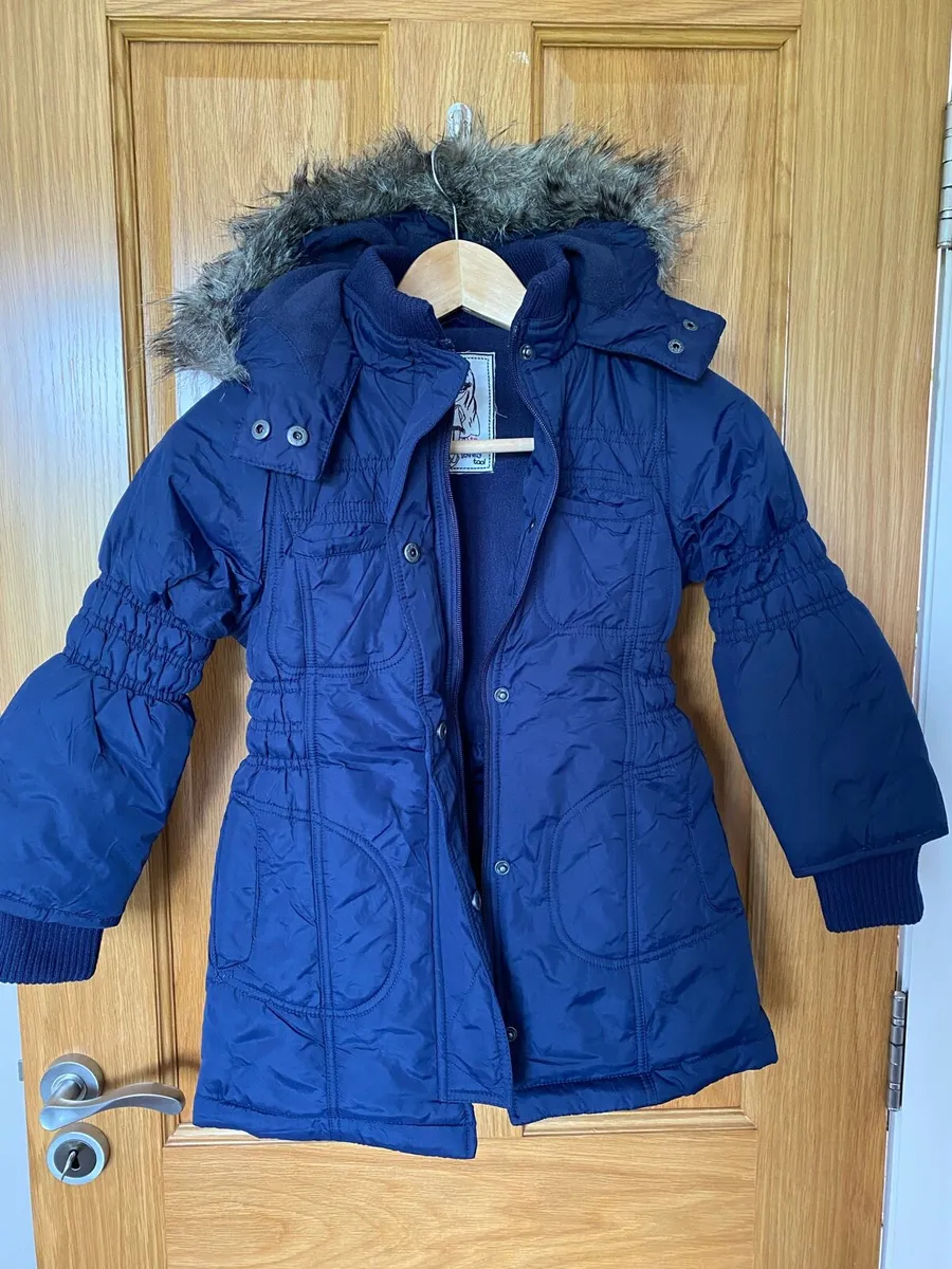 Brand New Girl’s Navy Long Line Winter Coat - Image 1