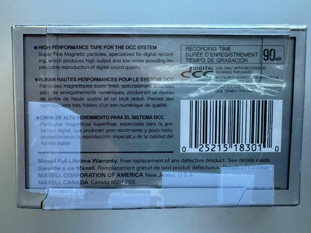 DCC - Maxell 90 Minute Blank Tape - Image 3