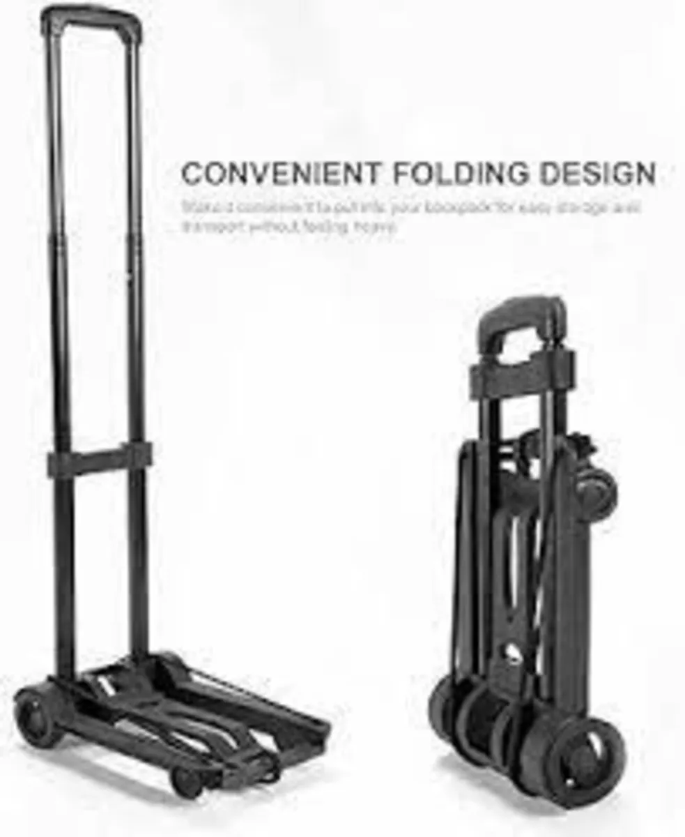 Telescopic EXT Retractable Luggage Baggage Trolley - Image 2