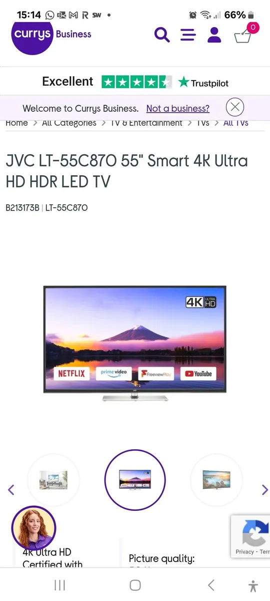 JVC 55inch Smart Tv - Image 1