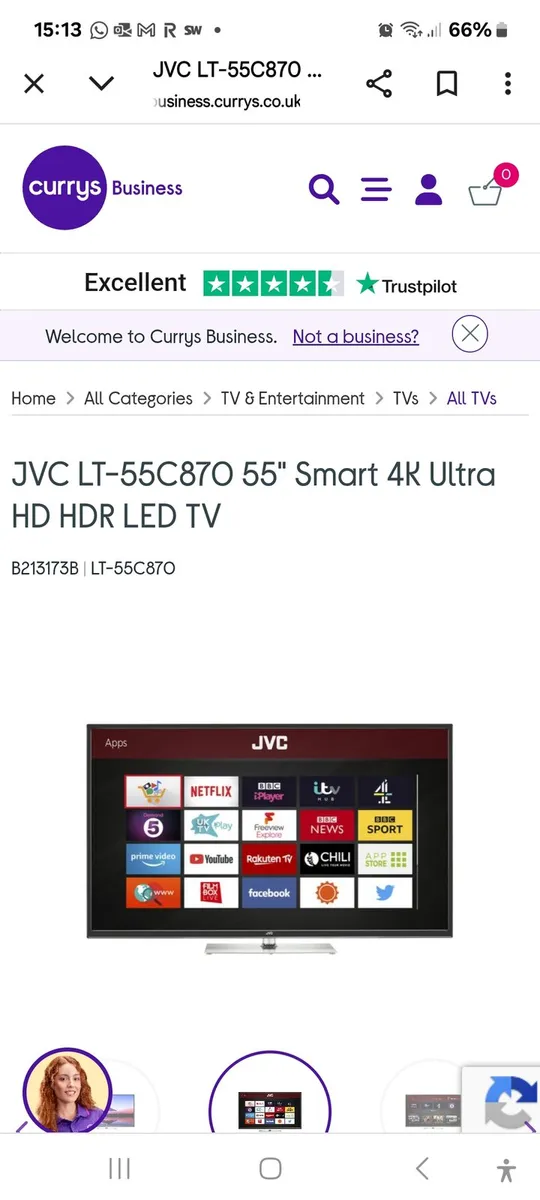 JVC 55inch Smart Tv - Image 2