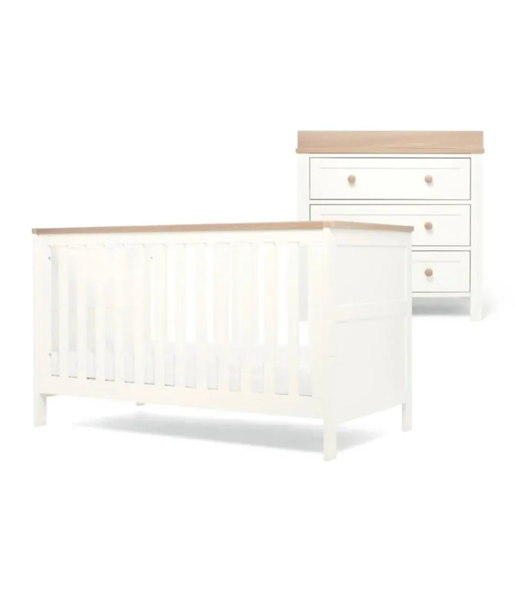 Cot bed with dresser changer - Image 1