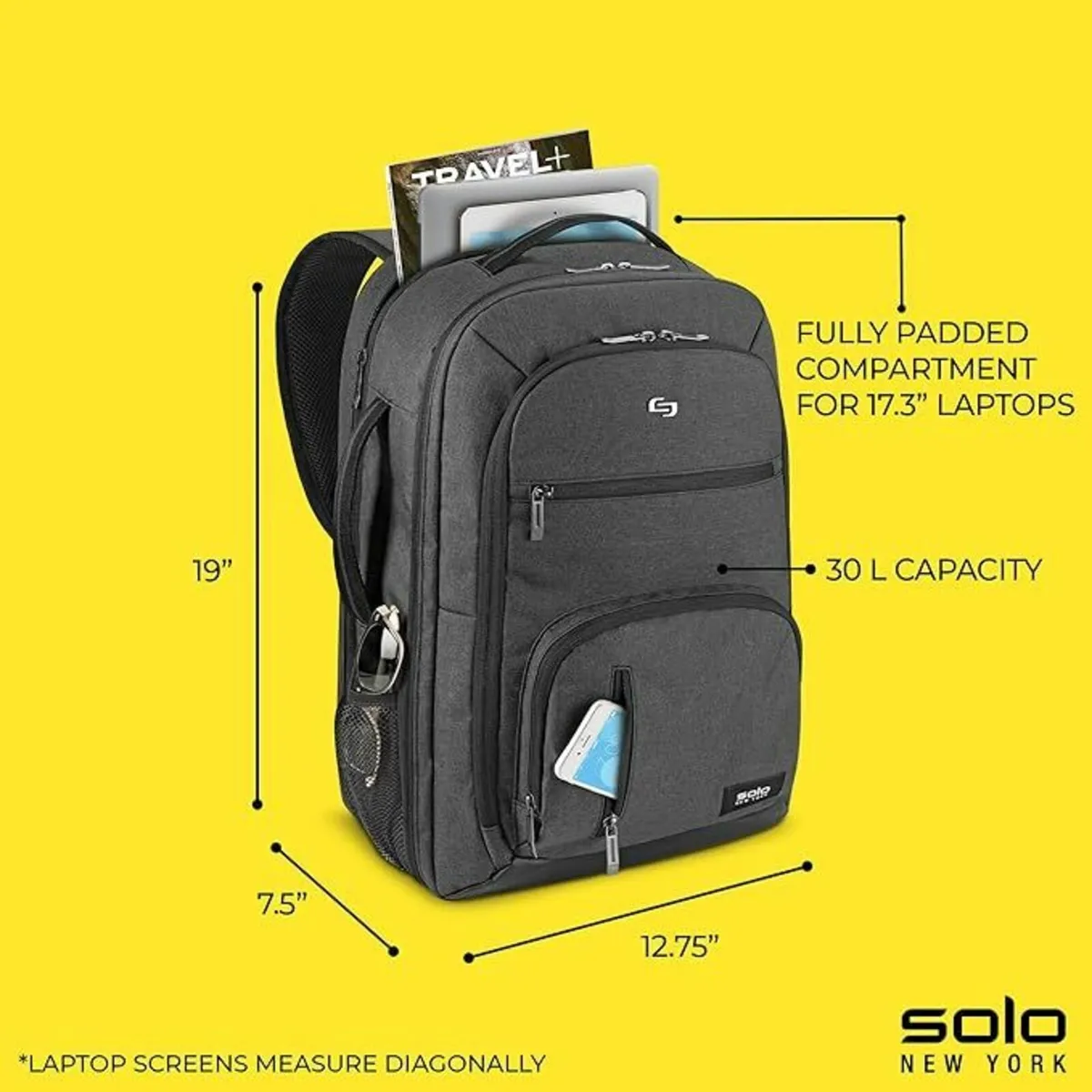 Backpack Solo New York TSA 30l, 17.3" laptop - Image 1