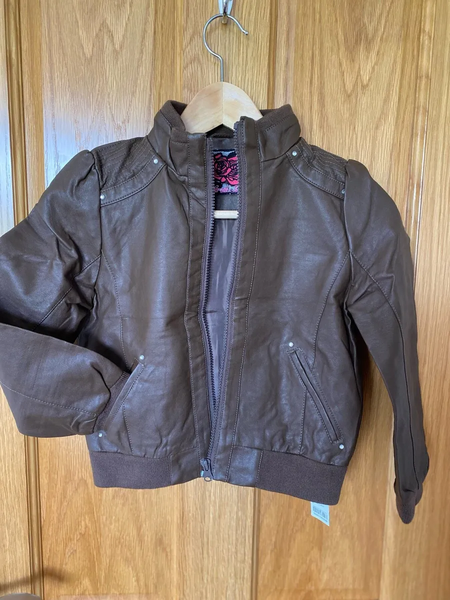 Brand New Brown Leather Fashion Jacket - Image 1