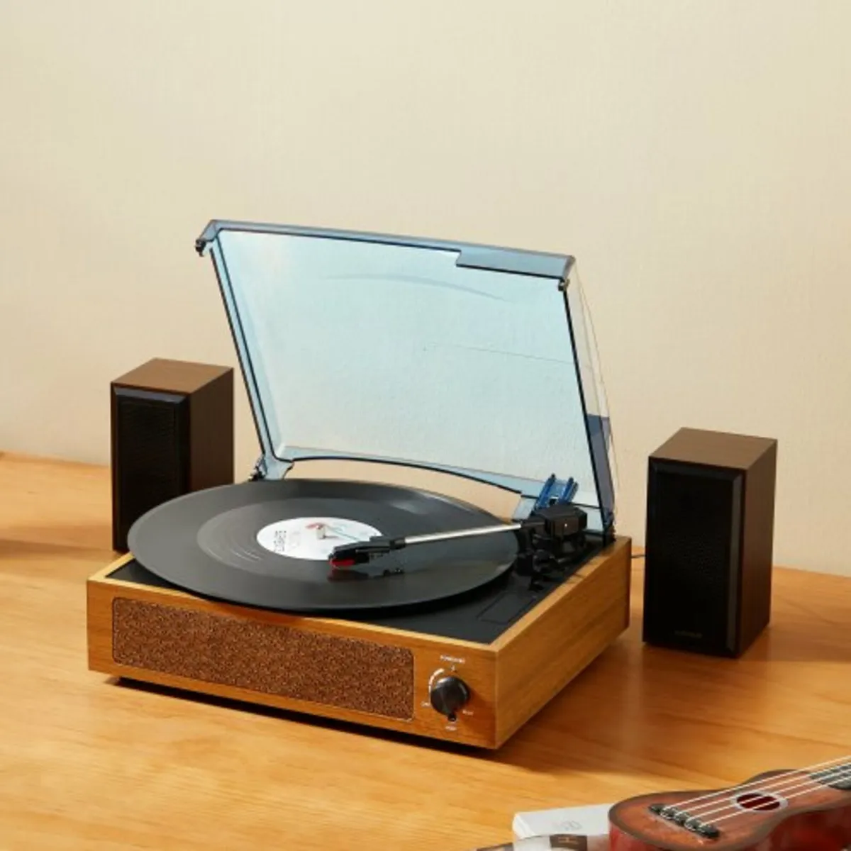 Bluetooth Vinyl Record Player 3-Speed Belt Driven - Image 2