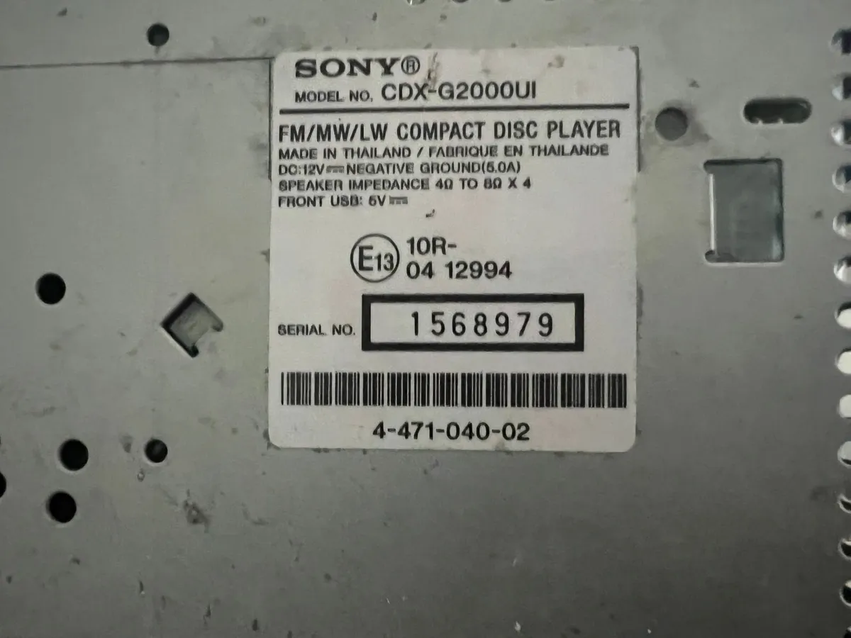 Sony car radio CD/USB - Image 3