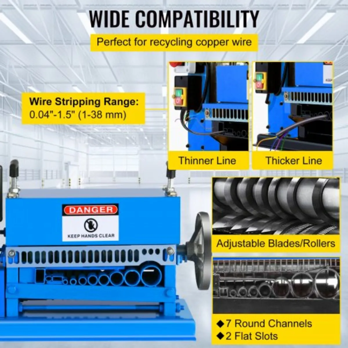 1.5-38MM Automatic Wire Stripping Machine 370W Kin - Image 3
