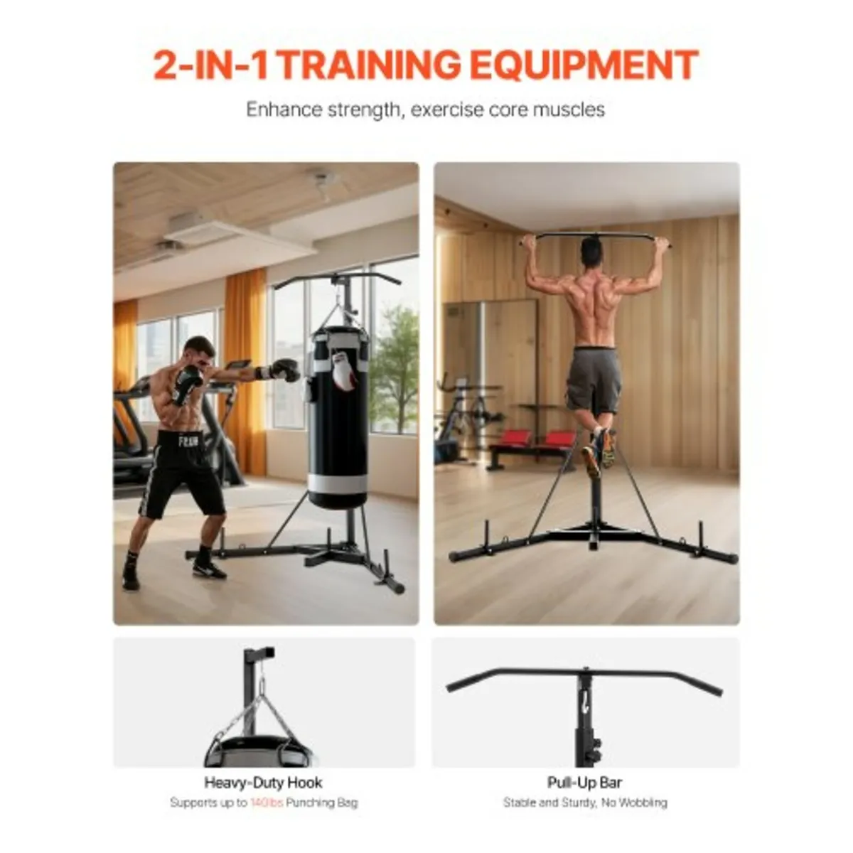 2 in 1 Heavy Duty Punching Bag Frame Boxing Punchi - Image 3