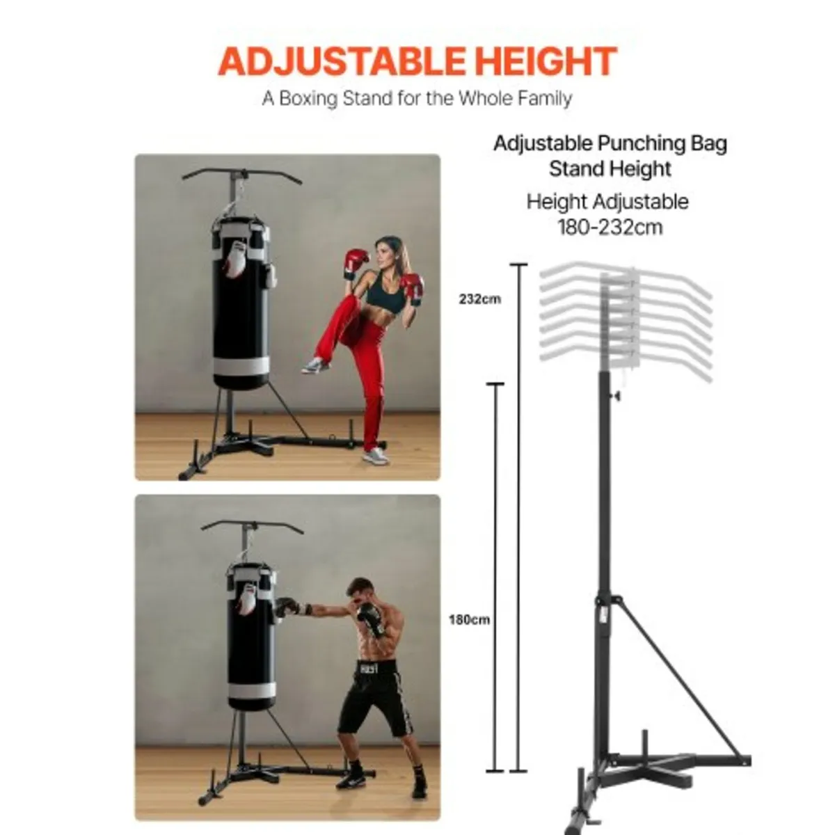2 in 1 Heavy Duty Punching Bag Frame Boxing Punchi - Image 4