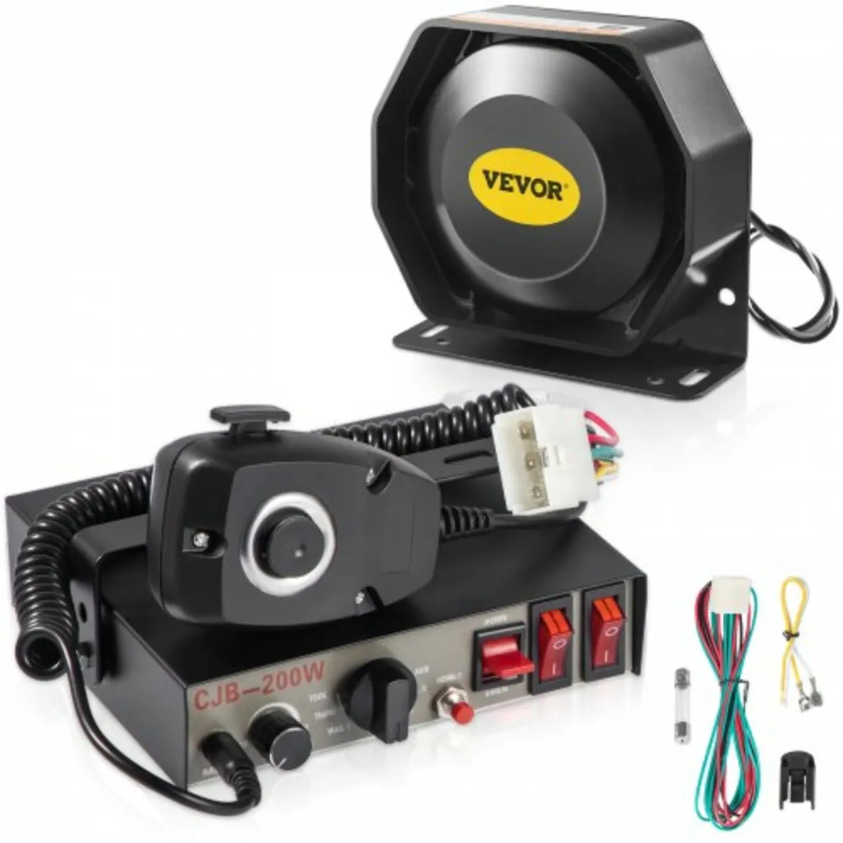 Siren Bundle 8 Tones Emergency Warning Siren, 200W - Image 1