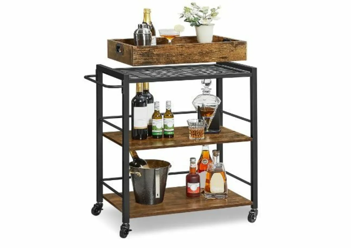 Industrial Style Serving Trolley Kitchen - Image 1