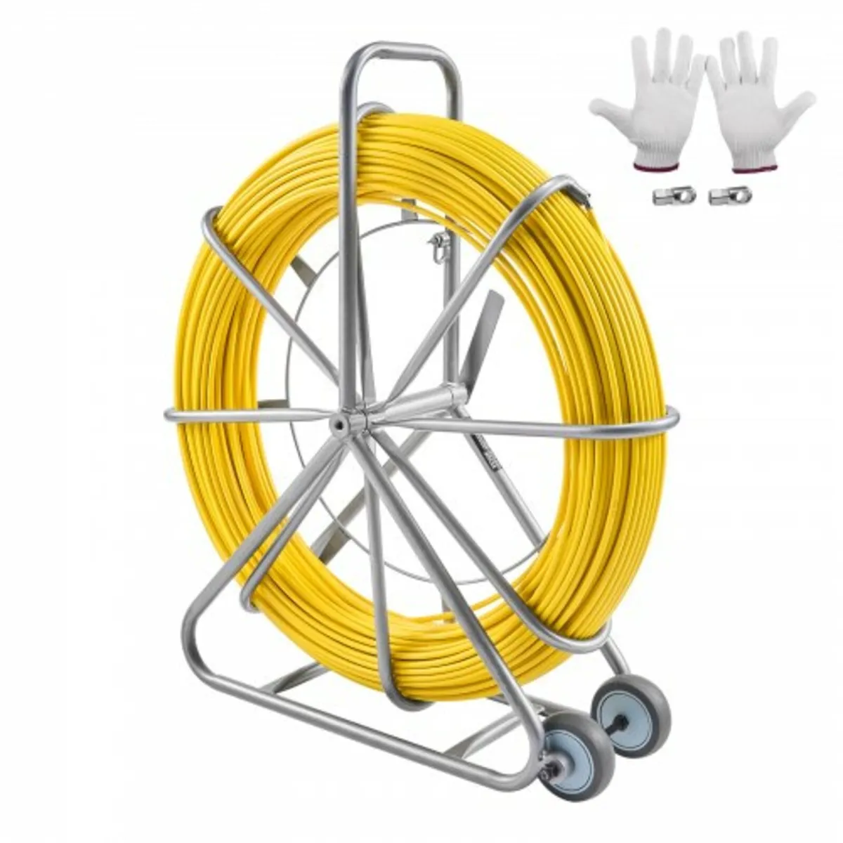 Fish Tape Puller Fiberglass 656 ft 5/16 in Wire Ca - Image 1