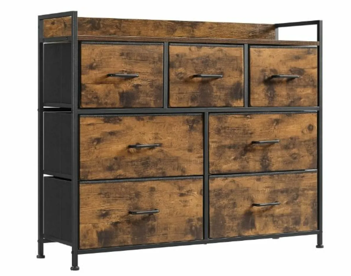 Chest of Drawers, 7 Fabric Drawers - Image 1