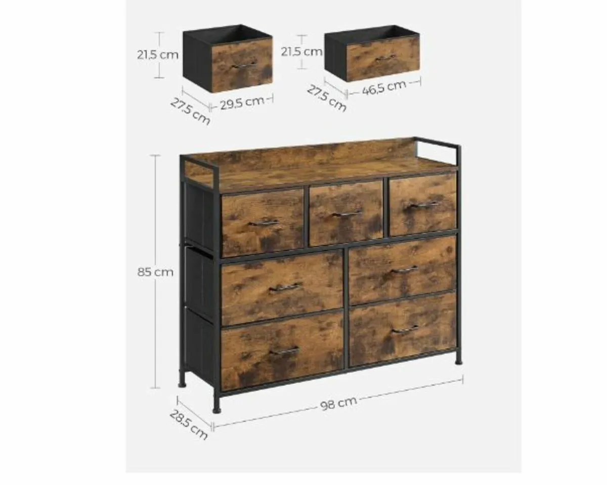 Chest of Drawers, 7 Fabric Drawers - Image 2