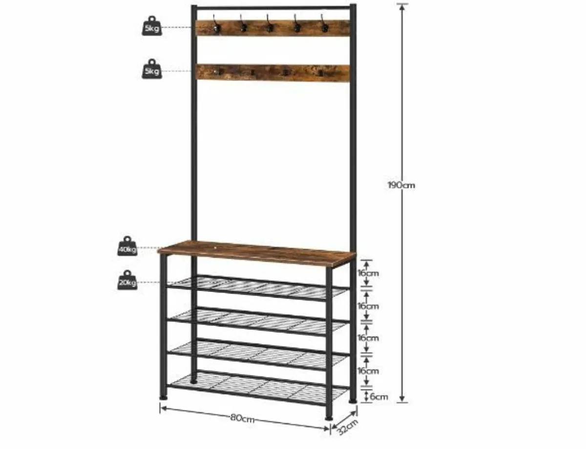 Coat Rack Shoe Rack - Image 3
