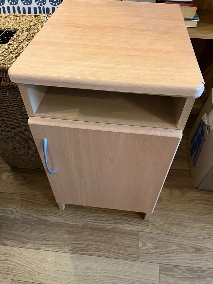 Free Bedside Lockers x 3 Light Wood Colour - Image 1