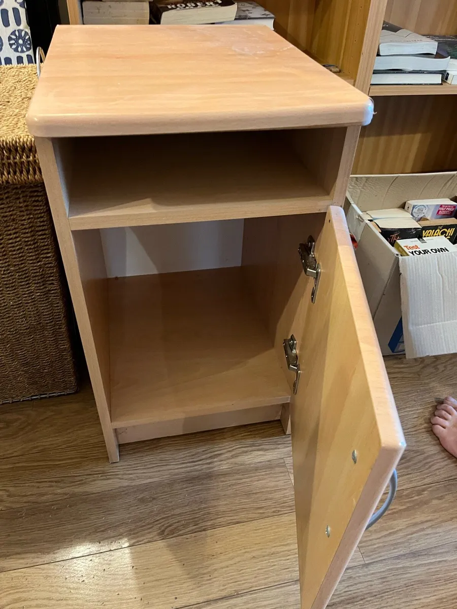 Free Bedside Lockers x 3 Light Wood Colour - Image 2