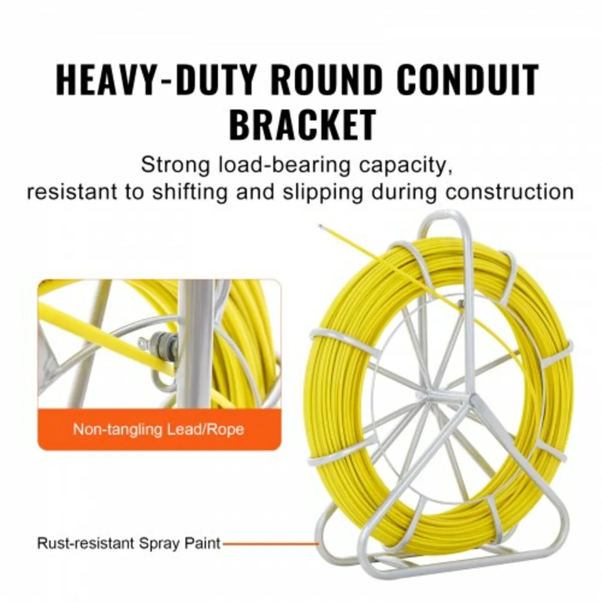 Fish Tape Fiberglass, 600 ft, 5/16 in, Duct Rodder - Image 2