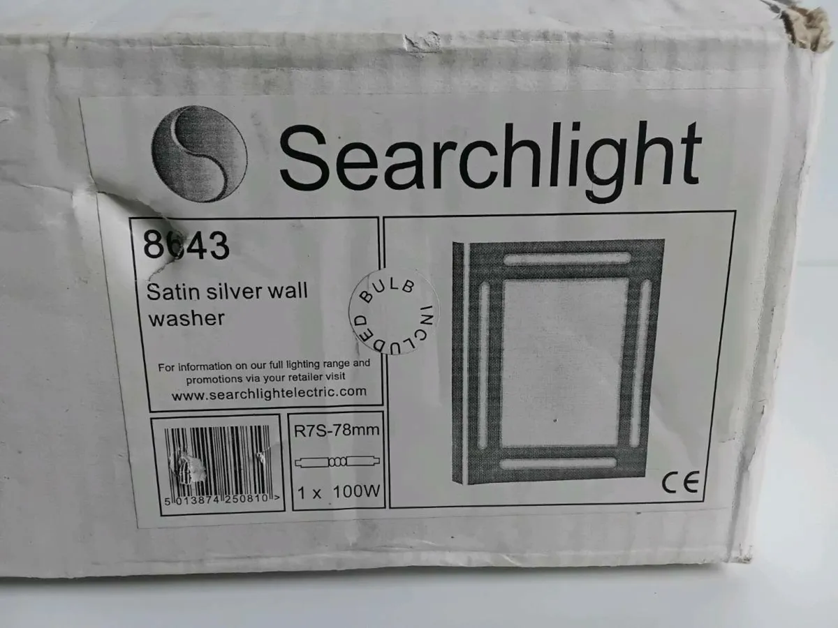 Searchlight Satin Silver Wall Washer - Image 4
