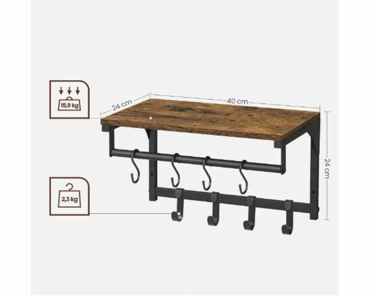 Wall Mounted Coat Rack Furniture - Image 4