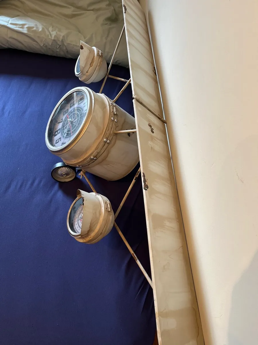 Novelty Aviator Decor Plane Book Shelf & Clock - Image 4