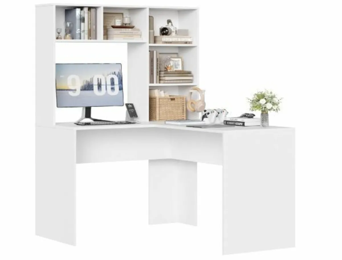 Corner Desk, White Desk - Image 1