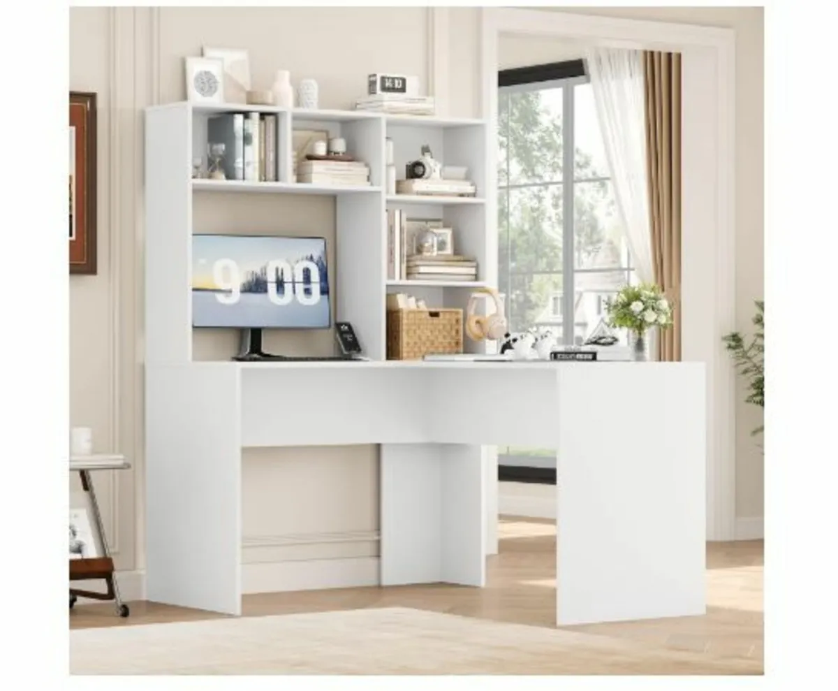 Corner Desk, White Desk - Image 2