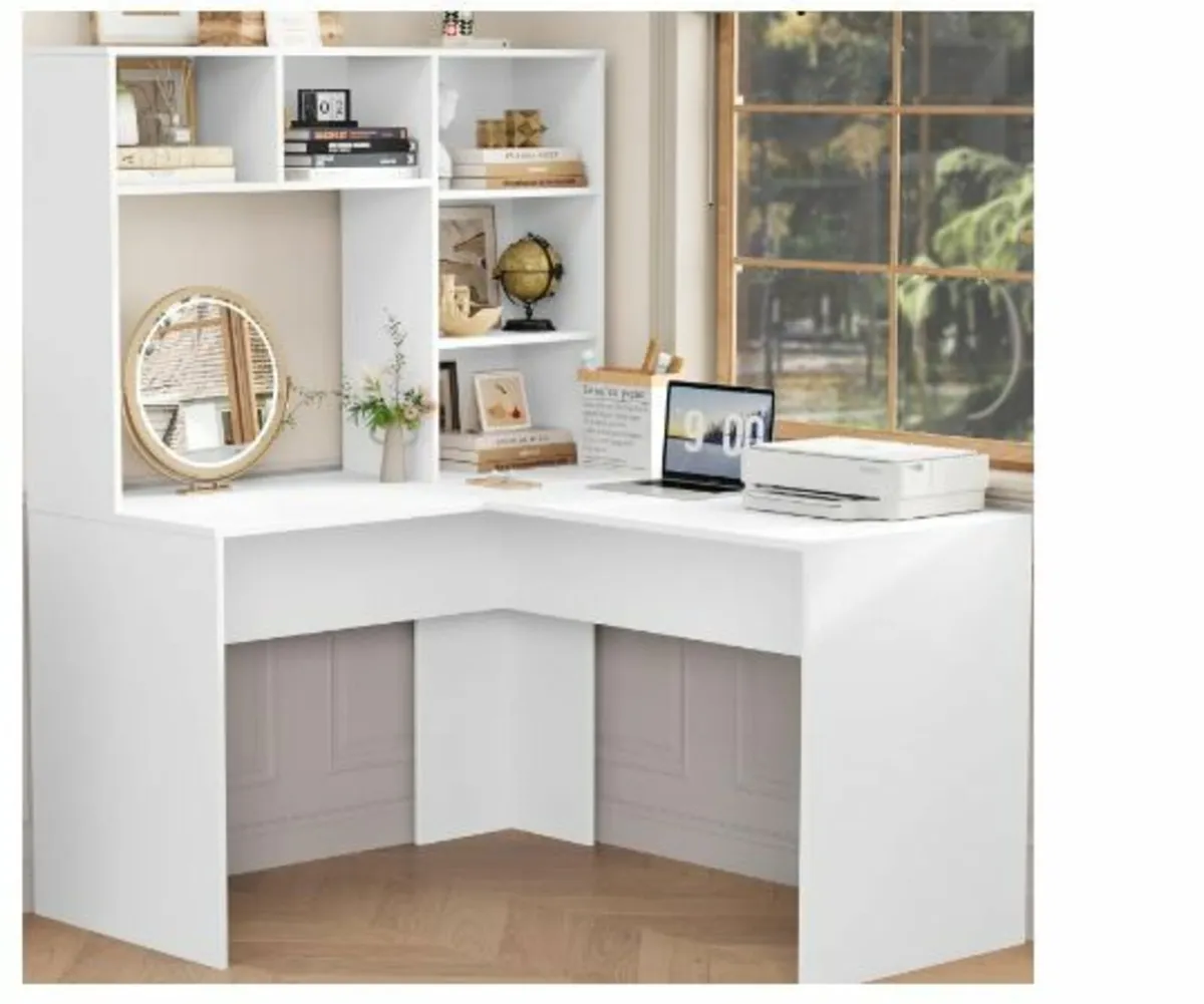 Corner Desk, White Desk - Image 4