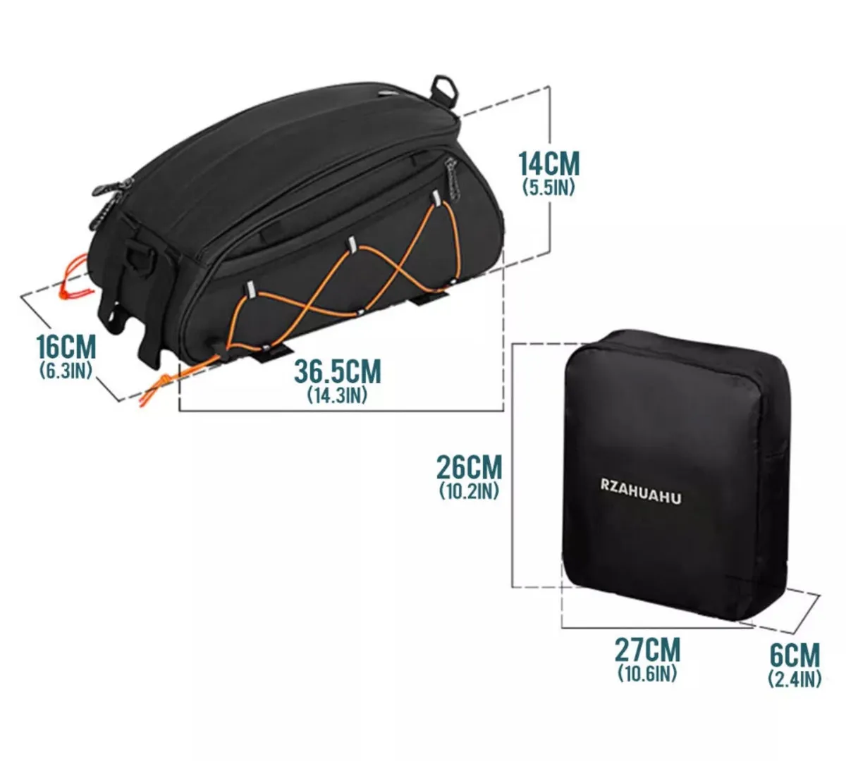 3 In 1 Bike Pannier Bag Bicycle Rear Rack Bag NEW - Image 4