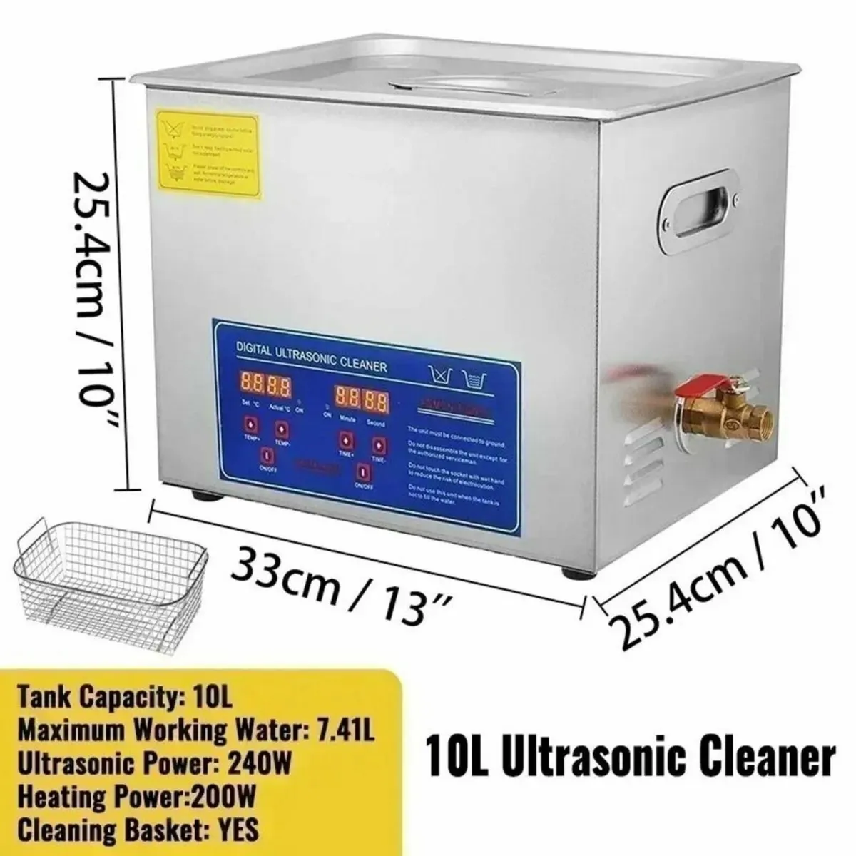 Ultrasonic Cleaner 10L Deep Washing Machine - Image 4