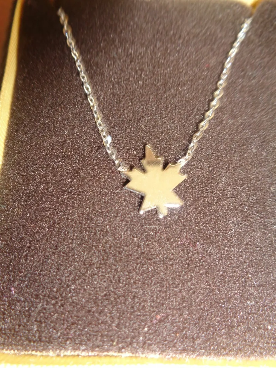 Silver Plated Maple Leaf Pendant for Sale - Image 3