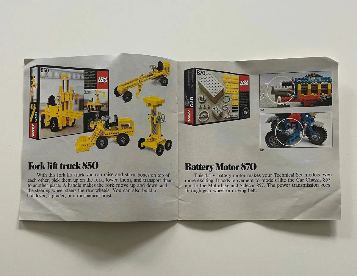 RARE 2 x LEGO Technics Vintages Brochure 1978 & 79 - Image 3