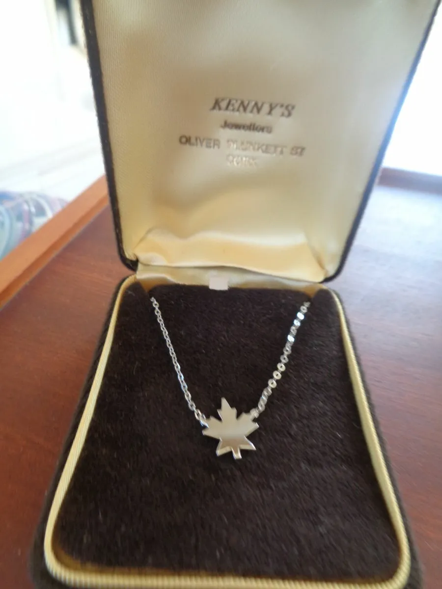 Silver Plated Maple Leaf Pendant for Sale - Image 1
