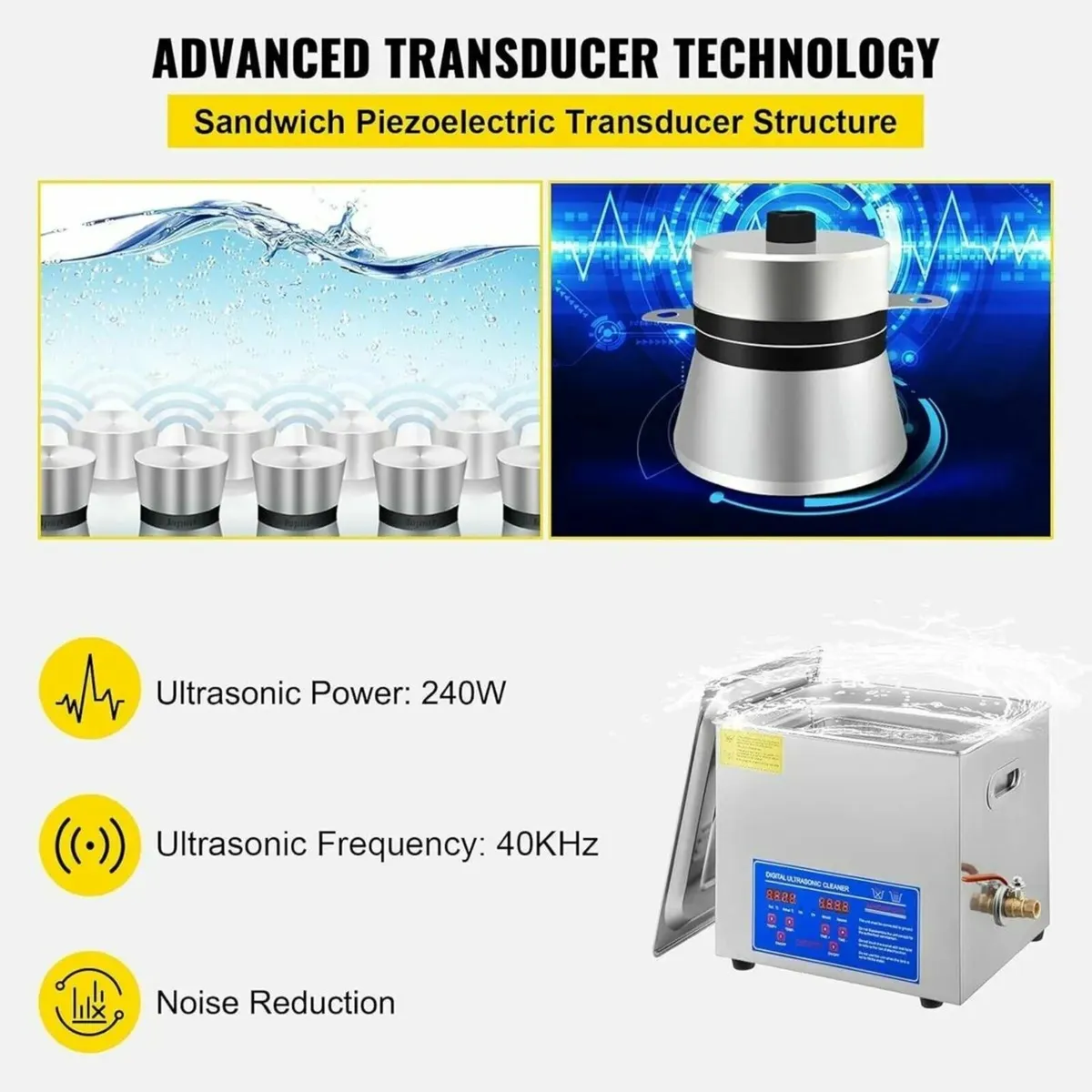 15L Ultrasonic Cleaner Stainless Steel Machine - Image 3