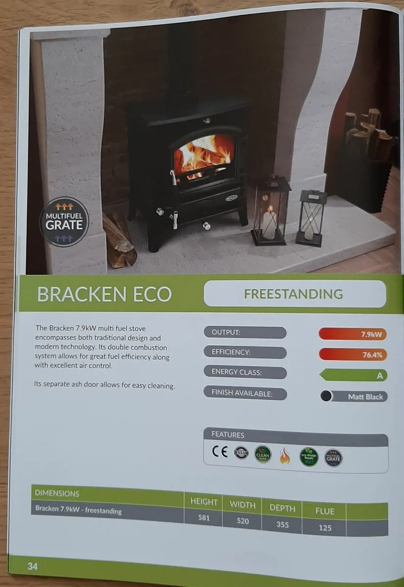 Henley Bracken Eco  8KW multifuel stove - Image 1